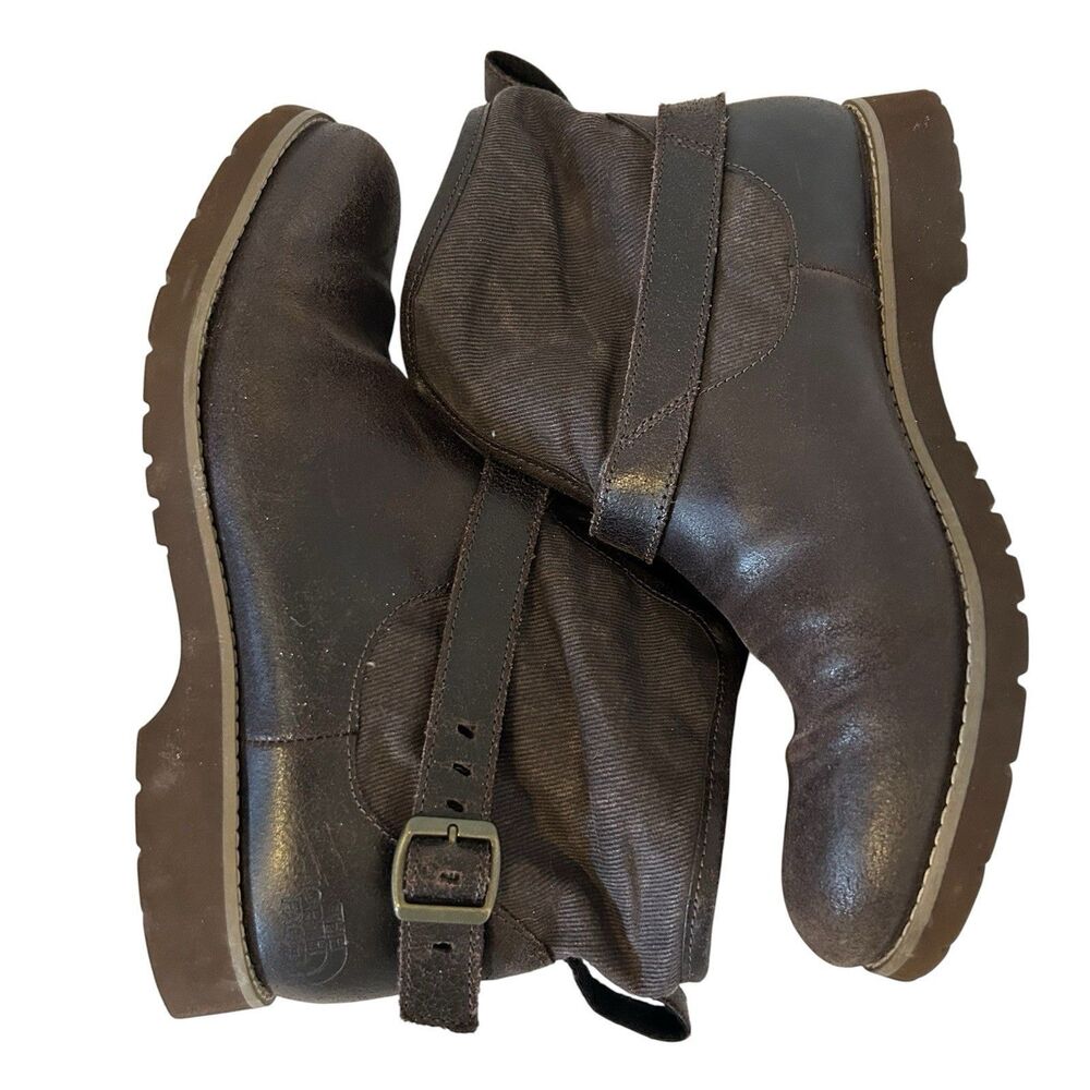 The North Face Brown Leather & Fabric Ankle Boots